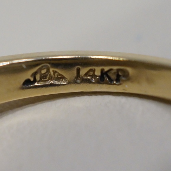 14K Two Tone Gold Genuine Diamond Ring - Picture 4 of 6